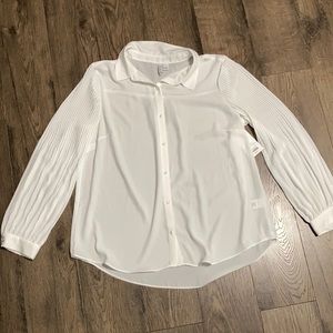 White button up blouse